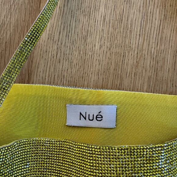 Nué Women's Yellow Crystal Embellished Charlotte Cropped Top - Picture 5 of 7